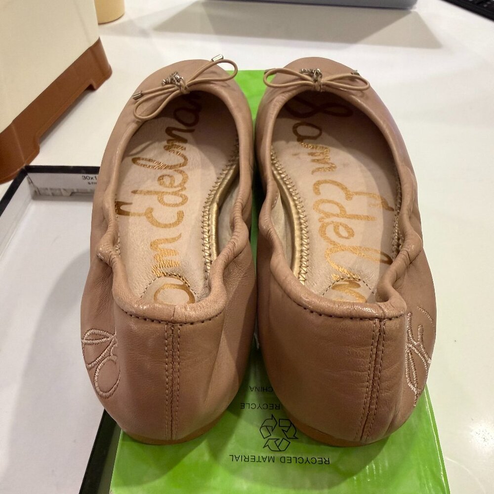 Sam Edelman Felicia Flats - Nude/French Sand Leather- Size 6W